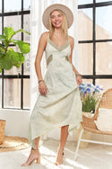 SLEEVELESS WASHED DRESS WITH DRAWSTRING