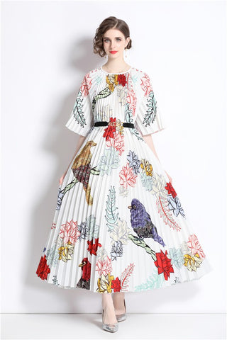 For The Birds Print Maxi Dress