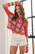 Multi Color Crochet Top