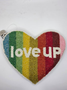 Love Up Rainbow Heart Pouch