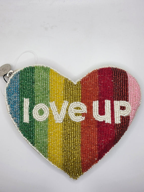 Love Up Rainbow Heart Pouch