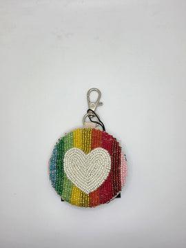 Rainbow Heart Keyring