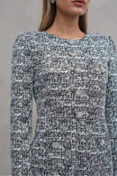 Black and White Jaquard Romper-7