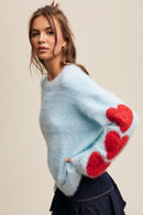 Give Love Fuzzy Knit Sweater-3