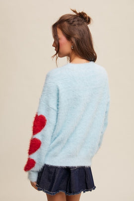 Give Love Fuzzy Knit Sweater - 0