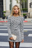 Black and White Jaquard Romper-3