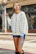 Woven Satin Oversized Sweater