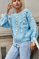 Woven Satin Oversized Sweater-10