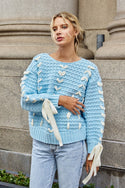 Woven Satin Oversized Sweater