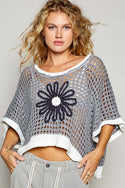 Roundneck Floral Thin Sweater Top