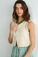 Contrast Stitch Detail Sweater Vest