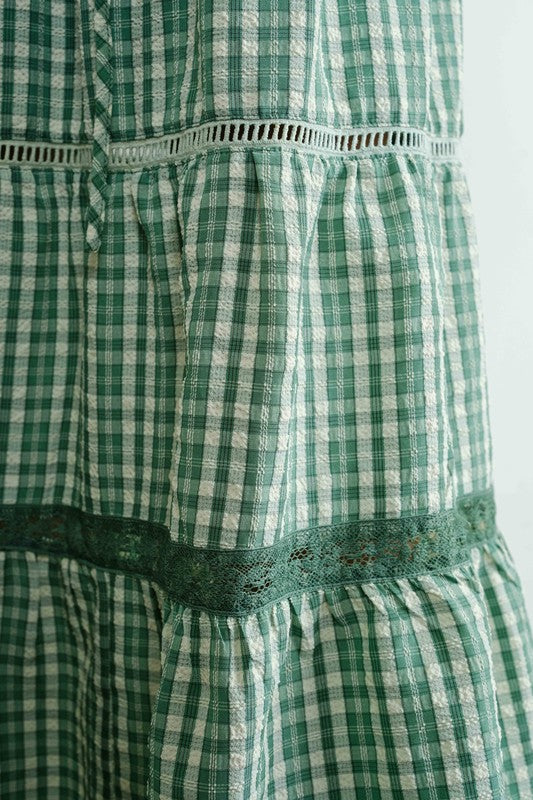 Tier Gingham Maxi Dress - 0