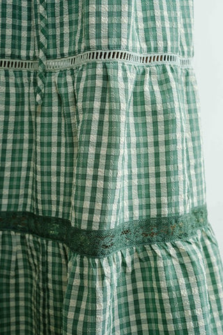 Tier Gingham Maxi Dress