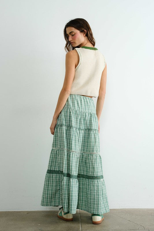 Tier Gingham Maxi Dress