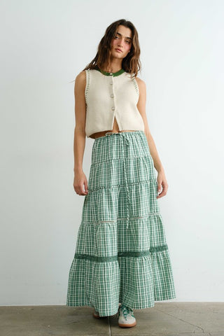 Tier Gingham Maxi Dress