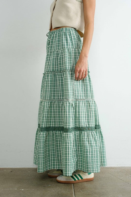 Tier Gingham Maxi Dress