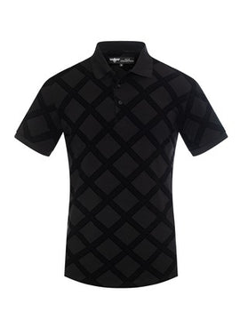 Black Velvet Flocked Polo