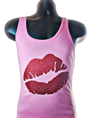 Buy pink-with-red-lips &quot;Malibu&quot; Tank ***LIMITED EDITION***