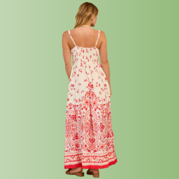 Tile & Bloom Printed Maxi Dress