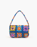 Pastel Crochet Shoulder Bag with Magnetic Flap Closure-8