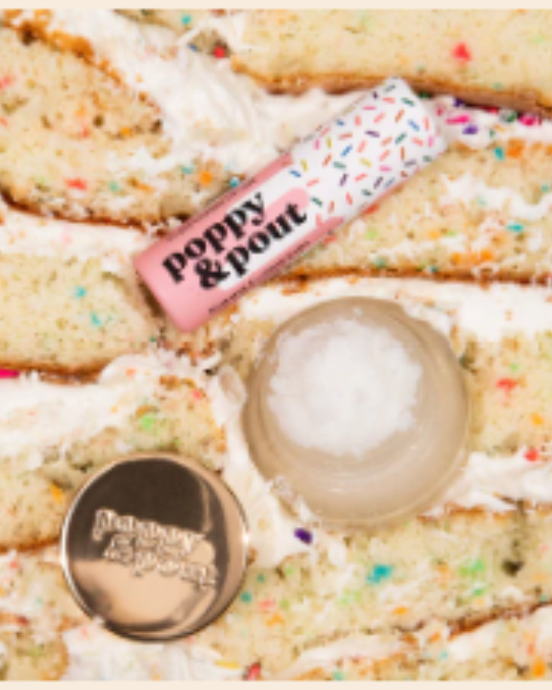 LIP CARE DUO, BIRTHDAY CONFETTI CAKE - POPPY & POUT - 0