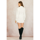 Cotton Poplin Shirt Dress with Pleat Detail-4