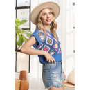 Multi-Color Crochet Vest Top – Drop Shoulder-2