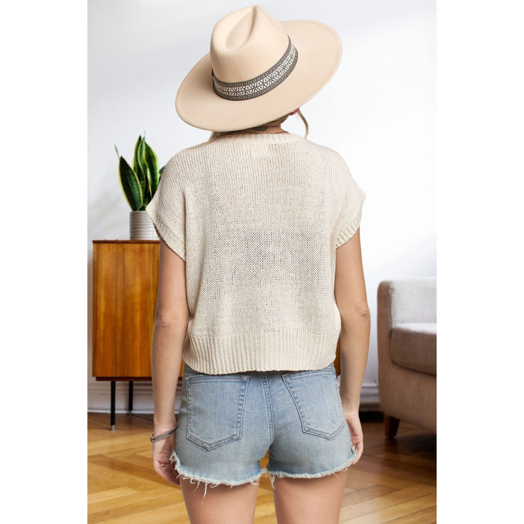 Multi-Color Crochet Vest Top