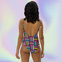 Bar Code One-Piece Swimsuit