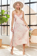 SLEEVELESS WASHED DRESS WITH DRAWSTRING