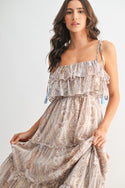 Bohemian Paisley Maxi Dress – Flowy Tiered Boho Style
