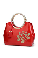 Vintage Print Shiny Shell Tote Bag-2