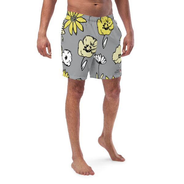 Hand Drawn Men's swim trunks