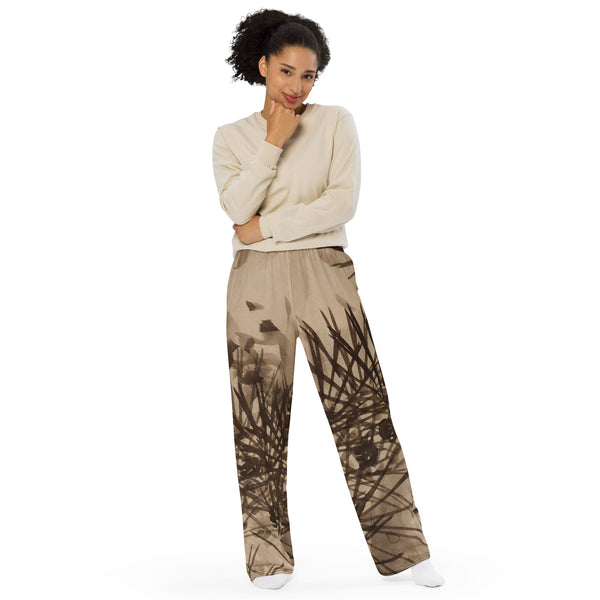 Spiked unisex wide-leg pants