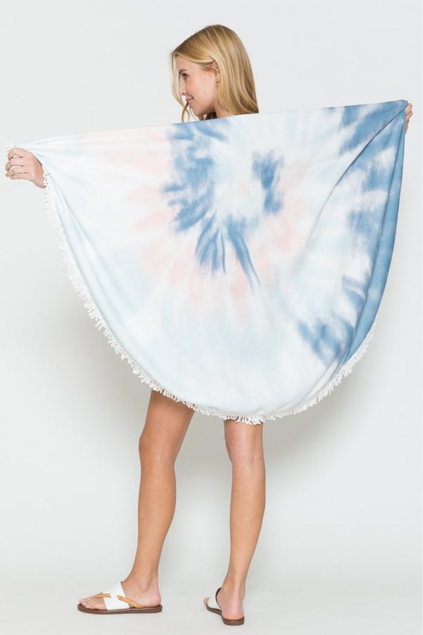 Tie Dye Round Beach Towel