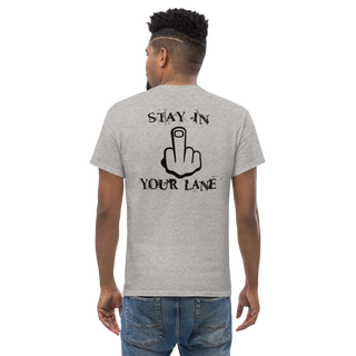 Buy sport-grey &quot;Stay in your Lane&quot; tee by Book of Rico:74™