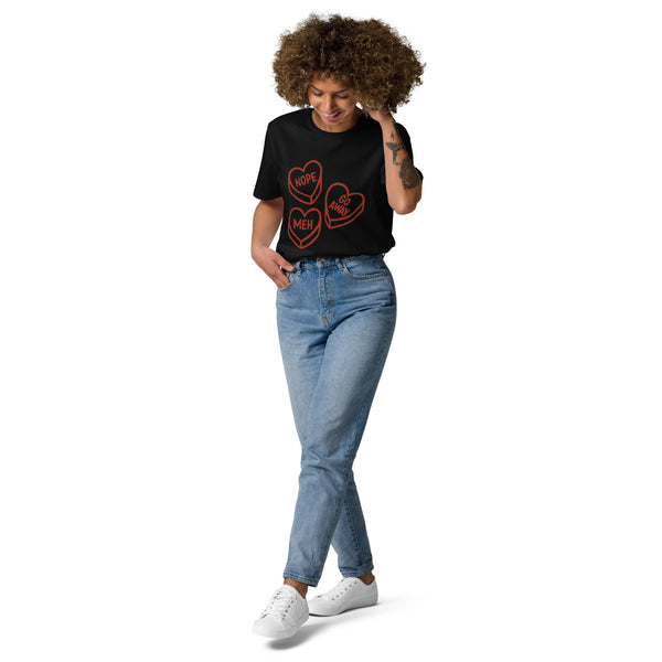 Anti-Candy Hearts Organic cotton t-shirt