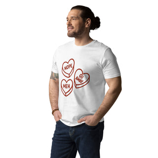 Buy white Anti-Candy Hearts Organic cotton t-shirt