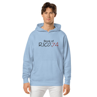 Buy pigment-light-blue Book of Rico:74™ hoodie